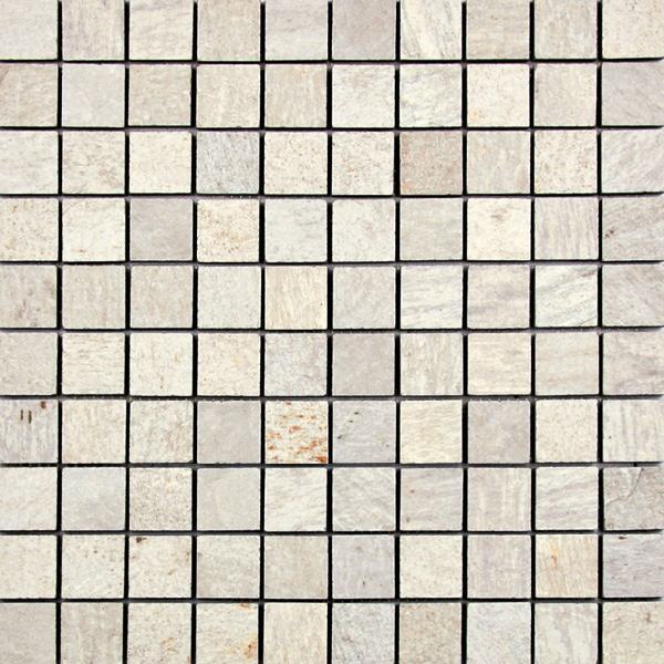 1 x 1 Quarzite White mosaic